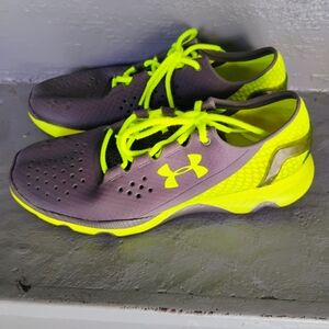 Under Armour Gray and Neon Yellow Athletic Shoes